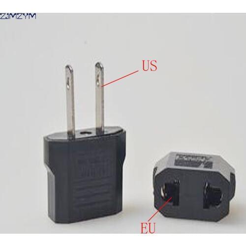 1PC Travel Converter Adapter EU to US Adapter Converter Changeover Plug Conversion plug 2 Pin AC Power Plug Adaptor Connector