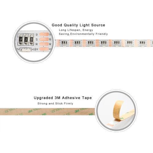 [Seven Neon]high bright 335 SMD Side Emitting RGB LED STRIP LIGHT TRAP 12V 60 LEDS/M 10MM 020LED Flexible Ribbon Light