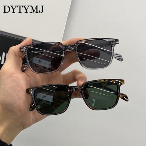 DYTYMJ Classic Square Sunglasses Men Vintage Mirror Sunglasses Women Luxury Brand Sun Glasses for Men Vintage Shades for Women