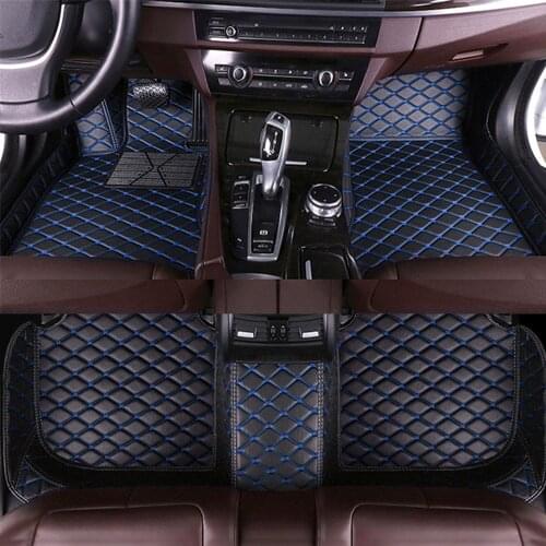 Leather Car Floor Mats For VOLVO S6 C6 C7 S7 SQ5 8R SQ7 RS3 RS4 RS5 RS6 RS7 TT TTS Automobile Rugs Cover 5seat