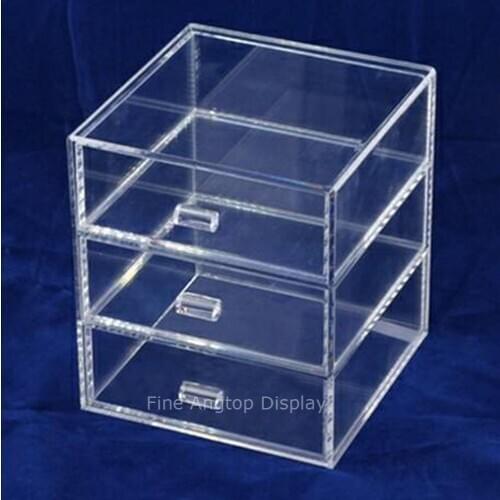 3 Drawer Multipurpose Clear Acrylic Storage Container Jewelry Box