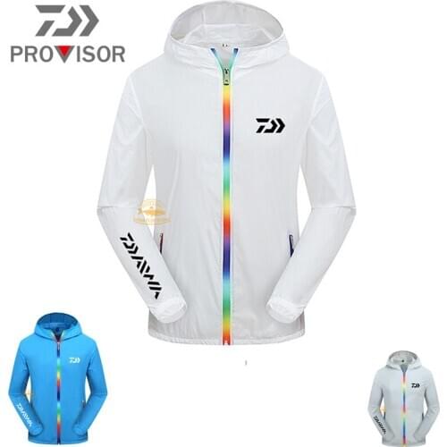 Daiwa Men and Women Fishing Sunscreen Jacket 2020 Summer New Waterproof Breathable Ice Silk Anti-ultraviolet Fishing Suit