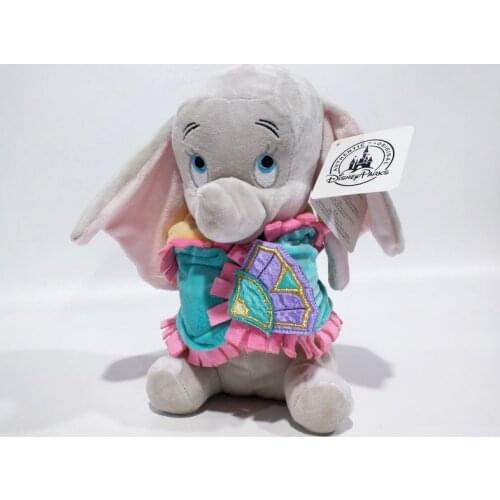 Disney Sitting 25cm BABY Dumbo Elephant Plush Toys Stuffed Animals Soft Doll For Children gift