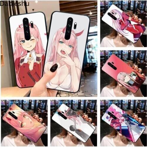 Zero Two Darling in the FranXX Anime Custom Soft Phone Case for Redmi Note 9 8 8T 8A 7 6 6A Go Pro Max Redmi 9 K20 K30