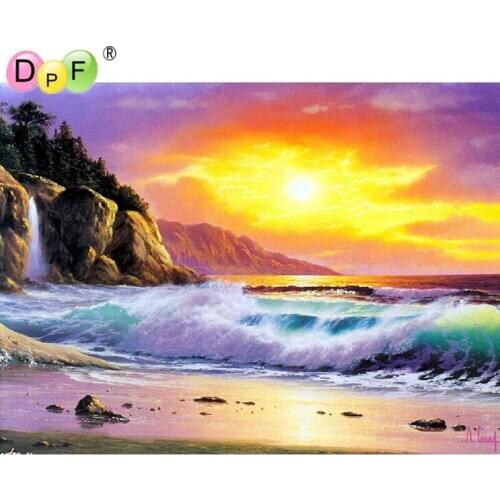 New 3d Diamond Embroidery Coast amorous feelings Cross Stitch Mosaic pattern Rhinestones square full dill home decor Painting