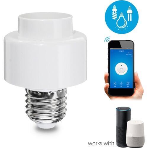 Light Base E26 E27 Wifi Bulb Lamp Socket Adapter Converter Lighting Holder For Alexa Echo for Google Home