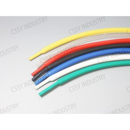 Freeshipping 5meter/lot 2.4mm Flame Retardant Durable Assorted Colors Ratio 3:1 Polyolefin Heat Shrink Tubing Tube 7 colorful