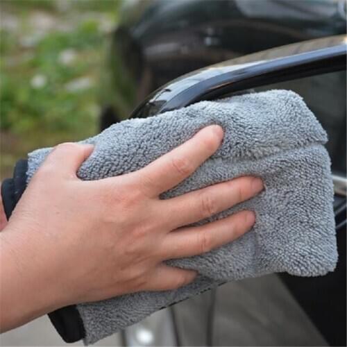 Microfiber Towel Car Wash Cloth Auto Cleaning Door Window Care Thick Strong Water Absorption For Car Home Automobile Accessories
