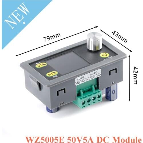 WZ5005E DC DC Buck Step Down Converter Power Module 50V 5A Constant Voltage Constant Current CC CV Adjustable Voltmeter Ammeter