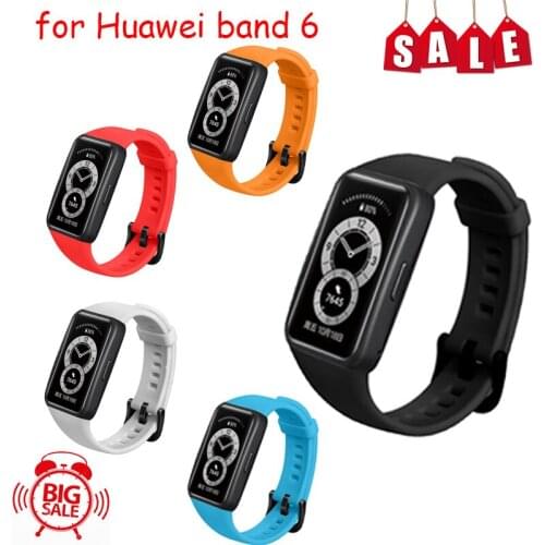 Many colors new Silicone watch Straps For Huawei Honor band 6 smart watchband Replacement Bracelet for Huawei band 6 Adjustable