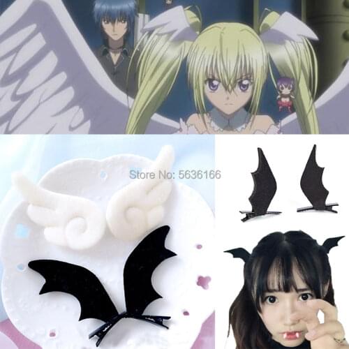 Shugo chara tsukiyomi utau hoshina cosplay wings hairpins Devil horn hair ornament