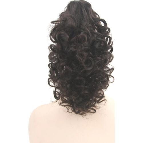 Soowee 4 Colors Short Curly Adjustable Drawstring Ponytail Wig Hairpiece Synthetic Hair Pony Tail Clip In Hair Extensions