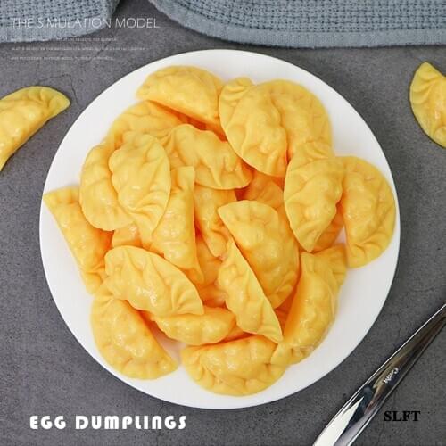 Dining room hall hotel restaurant store shop decoration artificial Simulation food props fake Fried Egg dumplings model
