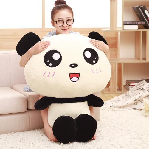 Super Kawaii Big Head Panda Plush Toy Stuffed Lovely Cartoon Bear Gift for Children Soft Animal Pillow Kids Baby Christmas Gift