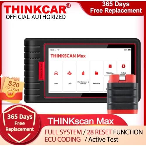 2021 Thinkcar Thinkscan Max Full System Professional Automotive Code Reader Tester with Free 28 Reset Function PK CRP909/MK808