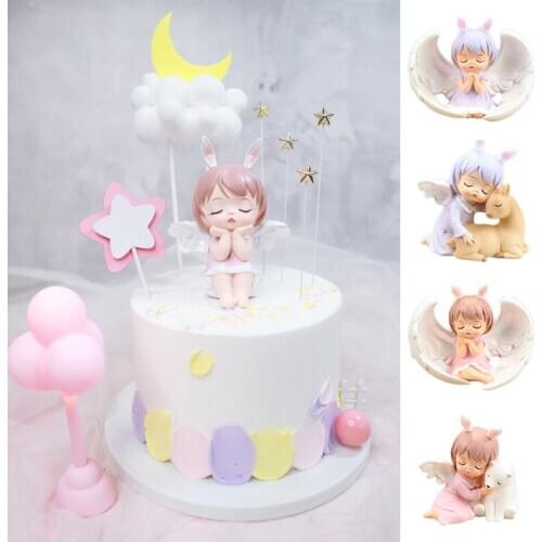 Angel Anne Cake Decoration Figure Toys Figurines for Birthday Party Cake Desktop Decor Ornament E2S