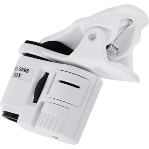 60x Mobile Phone Microscope Magnifying Glass Led Instrument Macro Lens Mobile Phone Universal Optical Zoom With Mini Camera Clip