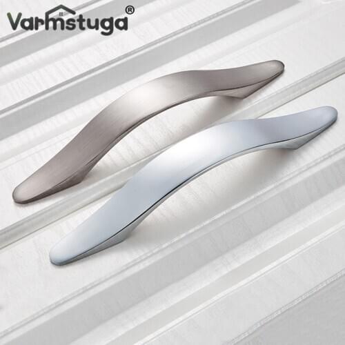 VARMSTUGA Cabinet Handles Knobs Aluminum Alloy Door Kitchen Knobs Cabinet Pulls Drawer Furniture Handle Hardware 128mm/160mm