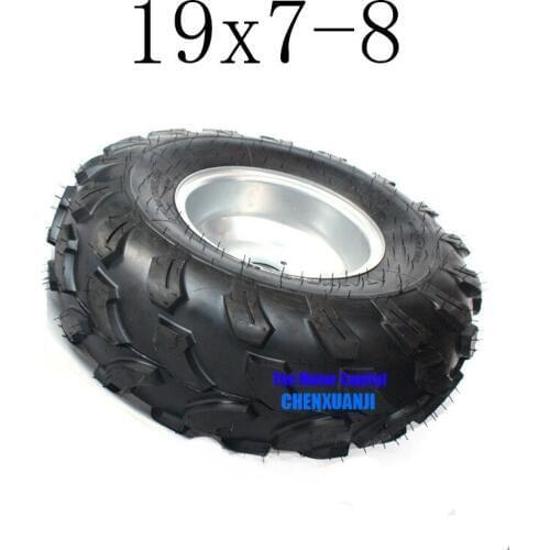 High Performance 19x7-8 Tyre with Rim Fit for ATV Buggy Quad Lawn Mower Garden Tractor 150cc 200cc 250cc 300cc Front Rear Wheel