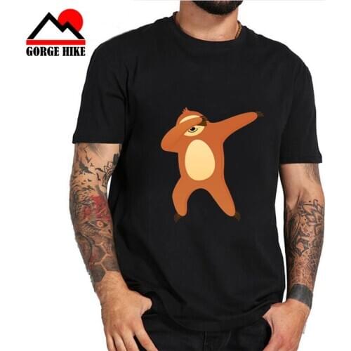 Funny Hip Hop Tee Sloth Dab Dance T shirt menSloth Dabbing T-shirt Parody Sloth shirt kids Comic Cartoon Streetwear Tshirt boys
