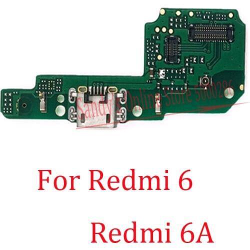 USB Charging Charger Port Dock Plug Jack Connector Charge Board Module Flex Cable For Xiaomi Mi Redmi 6 6A Redmi6 Redmi6A Part