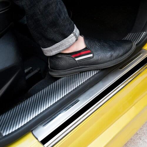 1M Car Protector Front Bumper Car Sticker Carbon Fiber Rubber Strip Molding Door Protection Body Kit Spoiler Bumpers Accessries