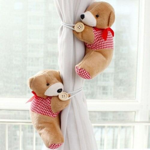 1pc Cartoon Bear Curtain Holder Nursery Bedroom Curtain Buckle Tie-back Hook Fastener Buckle Clamp 3 Colors