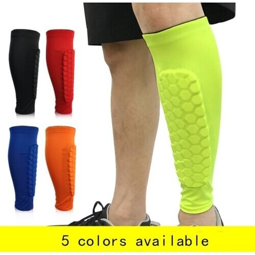 2PC Honeycomb Elastic Kneepad Football Running Gym Outdoor Cycling Anti-Crash Leg Warmers Calf Knee Pads Sports Protective Gear
