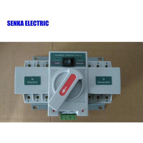 63A 3P AC 380V Automatic Transfer Switch MCB Type Intelligent Dual Power ATS