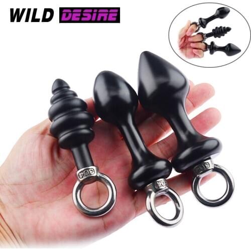 3 Style Anal Beads Metal Finger Butt Plug Male Prostate Massager Anal Buttplug Dilatator Anal plug Sexual Toys for Gay Men Woman