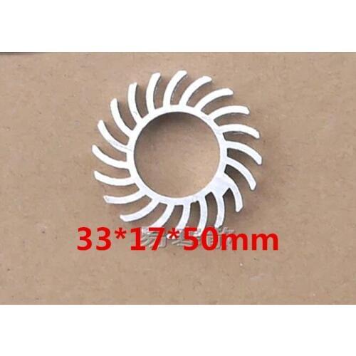 Fast Free Ship 10pcs High quality tube light sunflower radiator round LED lamp bead radiator 33*17*50mm customized LED Radiator