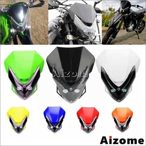 Dual Sport Motorcycle Headlight LED Enduro Motocross Headlamp W/ Turn Signal Lamp Universal For Honda CRF Yamaha Suzuki Kawaski