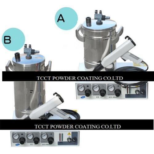 Electrostatic powder coating spray experiment machine 100KV test machine with fluidization barrels