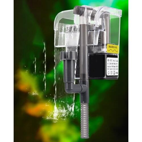 Fresh Water Filter External Hang Up Fish Tank Filter Aquarium Filter Air Pump Waterfall Canister Oil Film Processing Water Pump