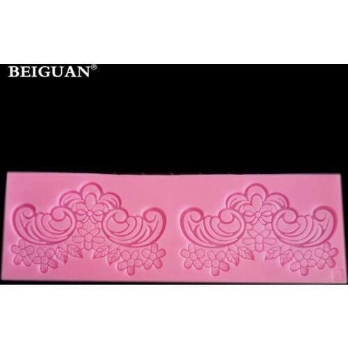 Fondant Mould Wedding Decorating Flower Lace 3D Cake Cookie Mold Biscuit Cream Candy Fondant Mould Cake Decoration Baking Tool
