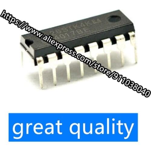 New country imported original CD4017BE CMOS counter/distributor straight plug DIP16 (20PCS)