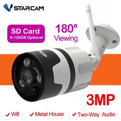 Vstarcam 1080P IP Camera 180 degree Outdoor Wifi Camera IP66 Waterproof Motion Detection Night Vision Panoramic Bullet Camera