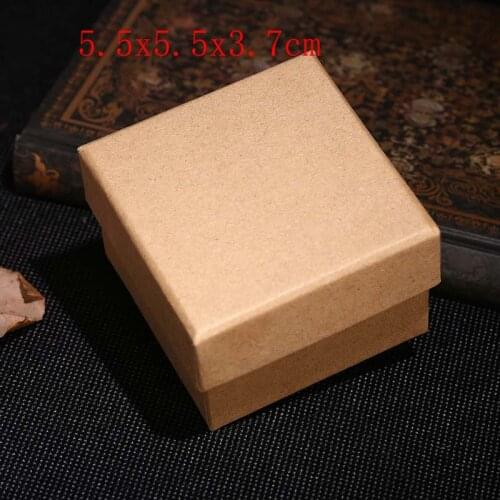 100Pcs/Lot Brown Kraft Paper Jewelry Boxes Gift Package Boxes Organizer Charms Ring Watch Earring Jewelry Box Wholesale