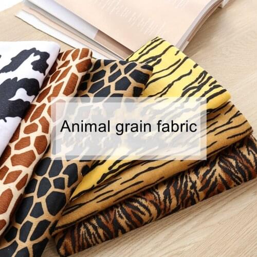 Animal Print Short Plush Fabric Leopard Tiger Striped Zebra Pattern Cloth For DIY Garment Toy Pillow Carpet Decorative Fabrics