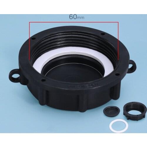60MM Fine Thread Valve Cover Thicken IBC Tank Adapter with Gasket High quality plastic lid for IBC Tank