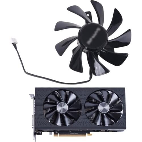 T129215SU RX 570 470D GPU Cooler Video Card Fan for Sapphire Radeon ITX Graphics