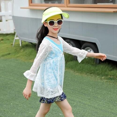 Girls White Blouse Cardigan Kids Thin Outwear Summer for Girl Candy Collor Sun Protection Shirt Fashion Clothes 2-11years Jacket