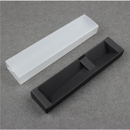 200pcs/lot Frosted Plastic Pen Boxes 18x4x2cm Pen Packaging Box Display Carrying Case Business Gift Jewelry Packing