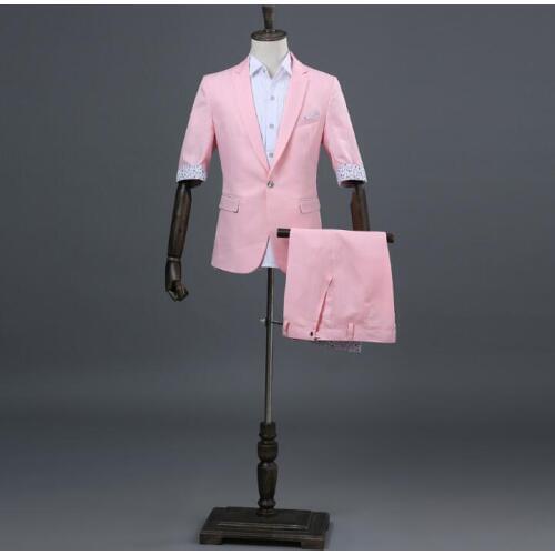 Chorus groom suits for men blazer boys prom mariage suits set fashion slim masculino latest coat pant designs mens wedding suits