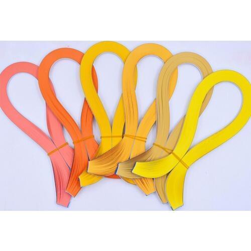 Yellow color sets paper Strips 5mm Quilling materials for scrapbook-54cm length