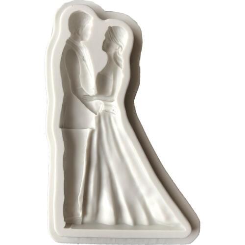 Bride & groom Fondant Decorating Wedding Cake Silicone Mold Sugarpaste Candy Chocolate Gumpaste Clay Mould