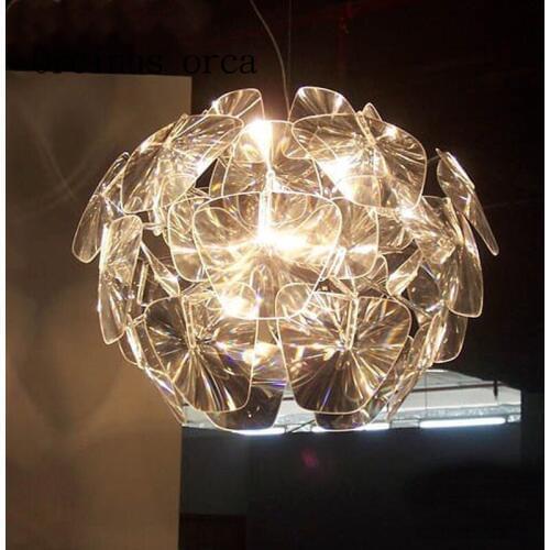 Nordic modern minimalist acrylic chandelier creative art personality ice lamp living room bedroom study room dining room lamp