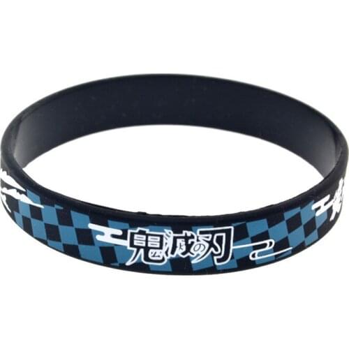 New Anime Silicone Bracelet Demon Slayer Kimetsu No Yaiba Silicone Bracelet Kimetsu Cosplay Props Gifts for Friends