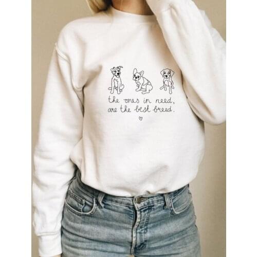 The ones in need are the best treated Women Sweatshirt Full Sleeve Hoodie Female Vegan Tops Pullover Drop Shipping