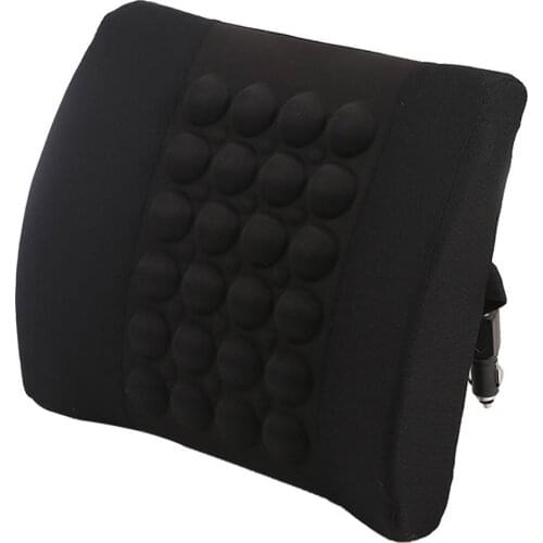 Adjustable Electric Massage Car Seat Soft Sponge Waist Support Pillow Cushion